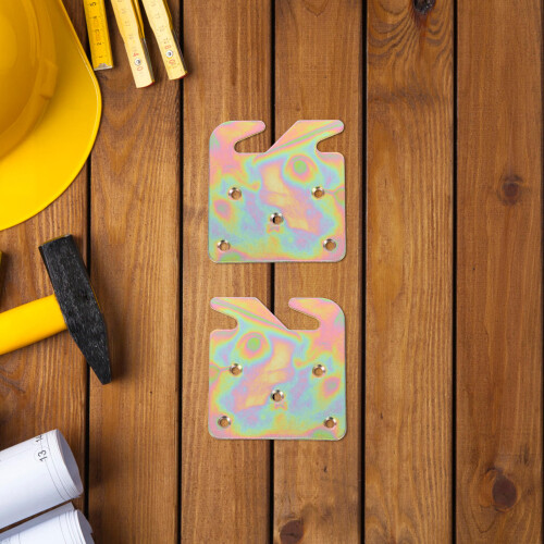 4Pcs Wood Bed Rail Hook Plates Assorted Color Durable Bed Hardware 2