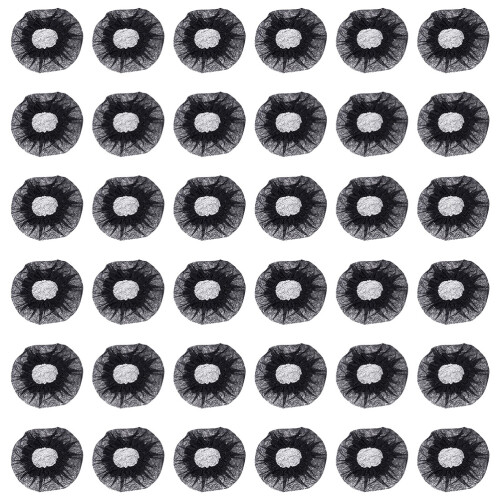 500Pcs Black Non-Woven Microphone Protective Covers Reduce Wind Noise 1
