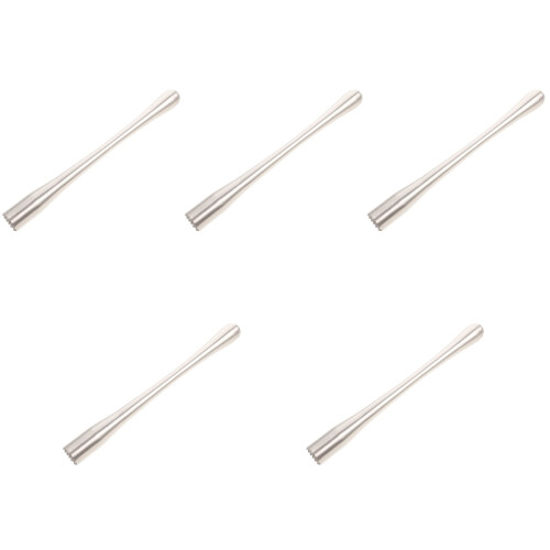 5Pcs Silver Metal Cocktail Muddler for Ice, Lemon, and Fruit Mixing 2