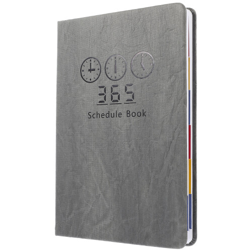 3Pcs Students Agenda Notepad Grey Paper 2024 Time Management 1