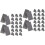400Pcs Grey Ceramic Mini Bricks for Decor Miniature Brick Accessories 6