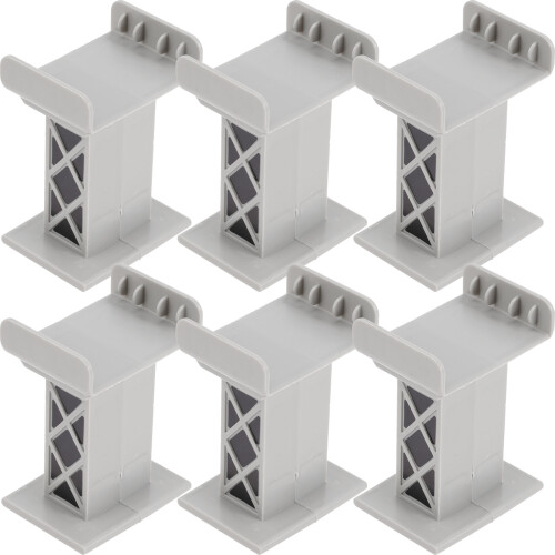 24Pcs Toy Train Bridge Pier Supports Light Grey Train Set Accessories 1