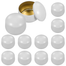 24Pcs White Belly Candle Tins Metal Containers for Candle Storage Use