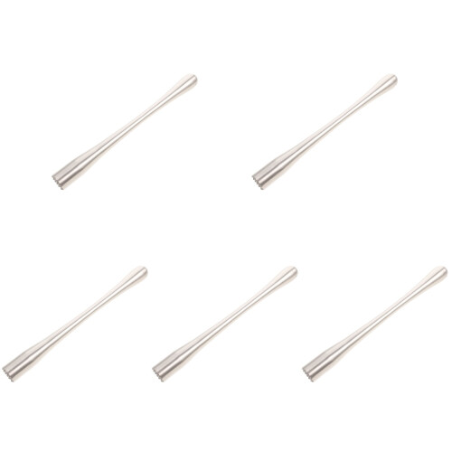 5Pcs Silver Metal Cocktail Muddler for Ice, Lemon, and Fruit Mixing 1