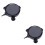 2Pcs Safe Ceramic Oxygen Stones Black Fish Tank Air Oxygen Stone 6