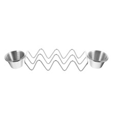 3St Rvs Mexico Taco Holder Met Cup Compact Keuken Houder