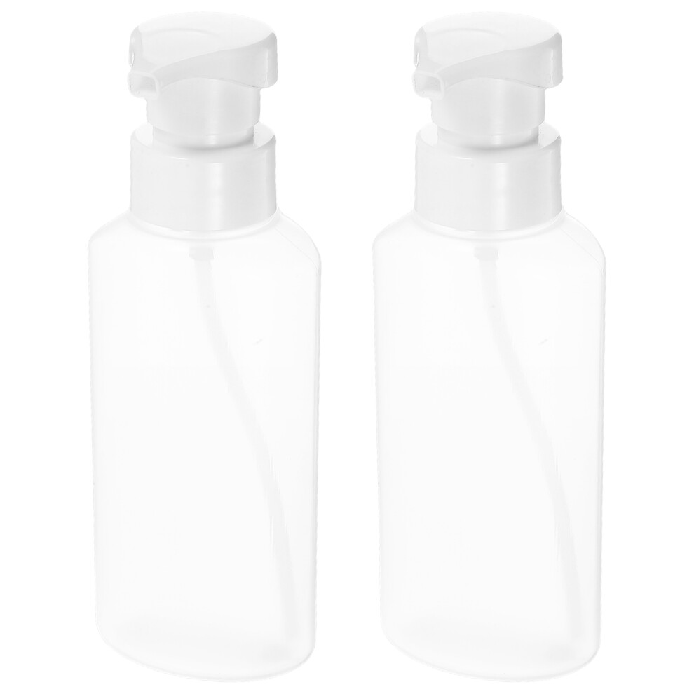 2Sets Herbruikbare Transparante Flessen Voor Gezichts- & Reisgebruik-image