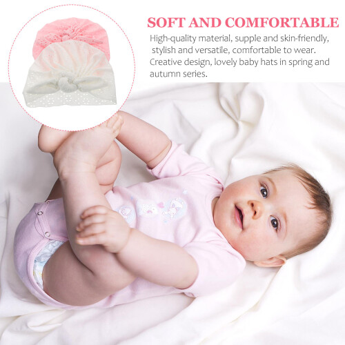 2St Polyester Babymutsen, Adembaar, Modieus En Comfortabel Baby's 2