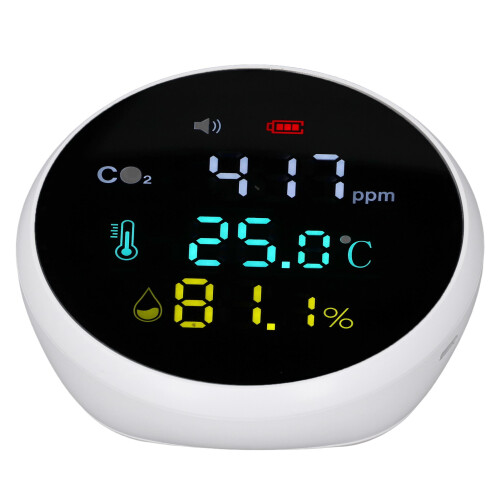 Monitor CO2 temperatura e umidità 400-5000ppm, 1000mAh