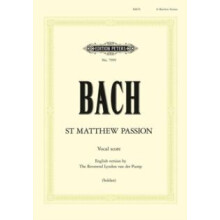 St. Matthew Passion BWV 244 Vocal Score English Version Other Book