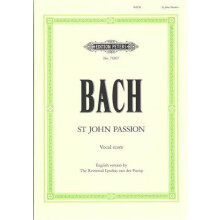 St. John Passion BWV 245 Vocal Score in English Other Book