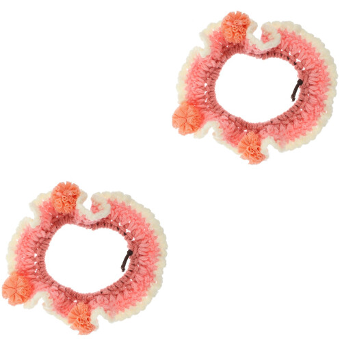 2Pièces Colliers Chat Ajustables Roses Confortables Légers 2