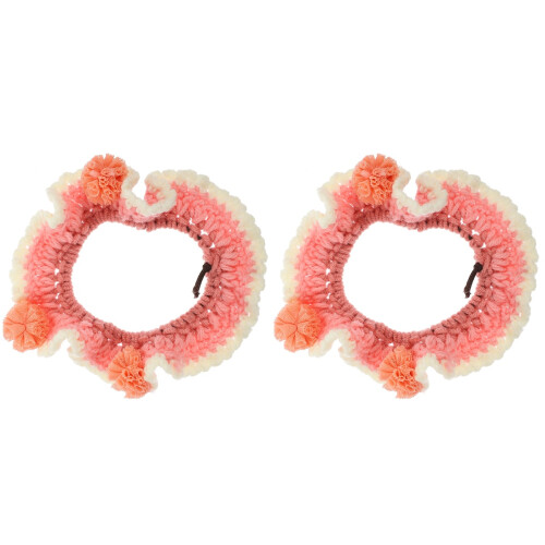 2Pièces Colliers Chat Ajustables Roses Confortables Légers 1