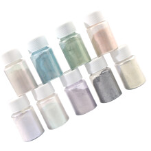9Pièces Pigments Mica Plastique DIY Couleurs Vives Kit Pour Cosmétique