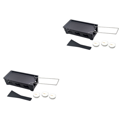 2Ensembles Mini Poêle Nonadhésive Noire Avec Manche Pliable Et Four 2