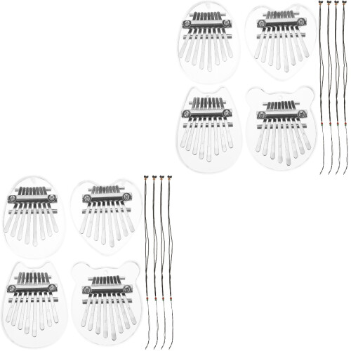 8Pièces Kalimba Débutant 8 Clés Coloré Compact Avec Décorative 2