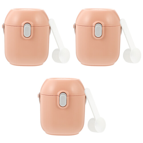 3Pièces Conteneur Rose Portable Sécurisé Hermétique 2