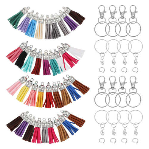 1 Set Multicolor Tassel DIY Keychain Materials Kit