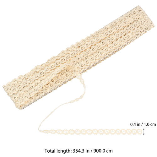 1Pièces Dentelle Décorative Beige Coton Accessoire Fait Main 1