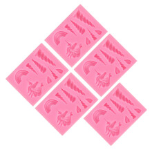 5 Stuks Silicone Eenhoorn Voor Chocolade En Fondant Cake