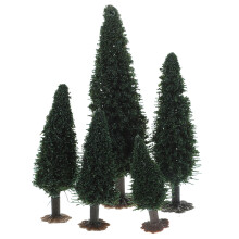 60Pcs Miniature Trees for DIY Scene Green Plastic Iron Model