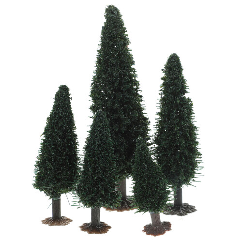 60Pcs Miniature Trees for DIY Scene Green Plastic Iron Model
