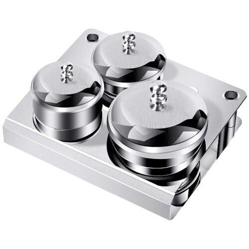 5Sets Silver Stainless Steel Multi-Function Nail Powder Mixing Cups