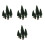 60Pcs Miniature Trees for DIY Scene Green Plastic Iron Model 5