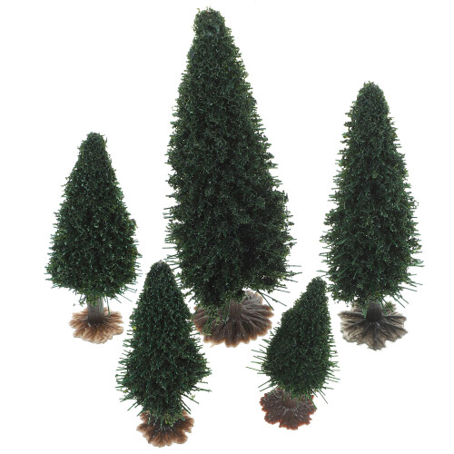 60Pcs Miniature Trees for DIY Scene Green Plastic Iron Model 1