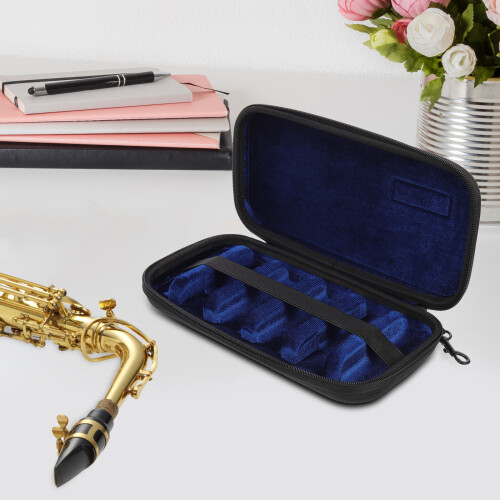 5Pcs Saxophone Head Storage Container Portable Oxford Cloth Black Case 2