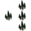 60Pcs Miniature Trees for DIY Scene Green Plastic Iron Model 8