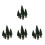 60Pcs Miniature Trees for DIY Scene Green Plastic Iron Model 4