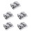 5Sets Silver Stainless Steel Multi-Function Nail Powder Mixing Cups 7