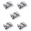 5Sets Silver Stainless Steel Multi-Function Nail Powder Mixing Cups 8