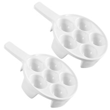 2St Multi-Slot Escargot Tray Keramiek Wit Voor Restaurant En Thuis