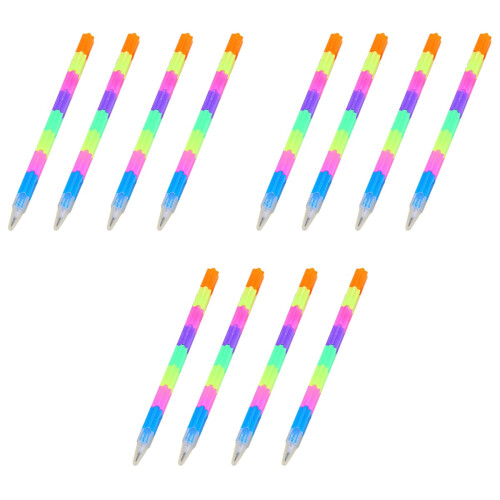 36Pcs Creative Rainbow Building Block Pencils Set for Kids 1