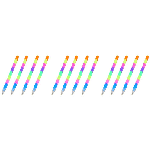 36Pcs Creative Rainbow Building Block Pencils Set for Kids 2