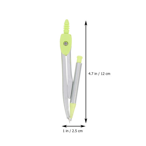 1Ensemble Kit Vert ABS Règle Compas Rapporteur 1