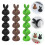 120St Bedrade Kabelclips Rabbit Oren, Plastic Organizer Assorti 8
