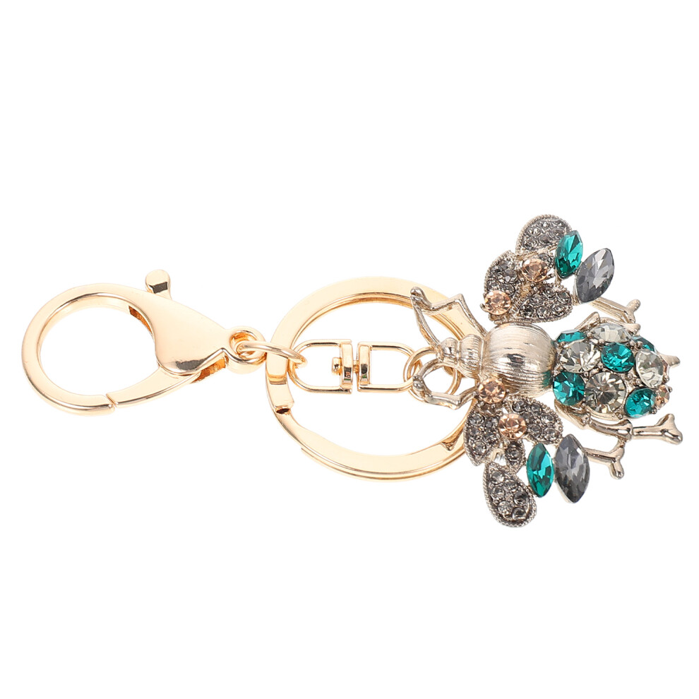 2St Groene Metaal Bij Sleutelhanger Sleutels En Tassen-image