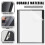 10 Pack Report Covers with 3 Prongs Fasteners,Presentation Folders, Plastic Report Folder with Black Back Covers 2