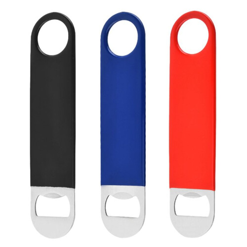 Abridor de Garrafas Plano de AçO InoxidáVel Resistente de 3 Pacotes, Abridores de Cerveja SóLidos e DuráVeis, Vermelho, Preto, Verde, 7 Polegadas