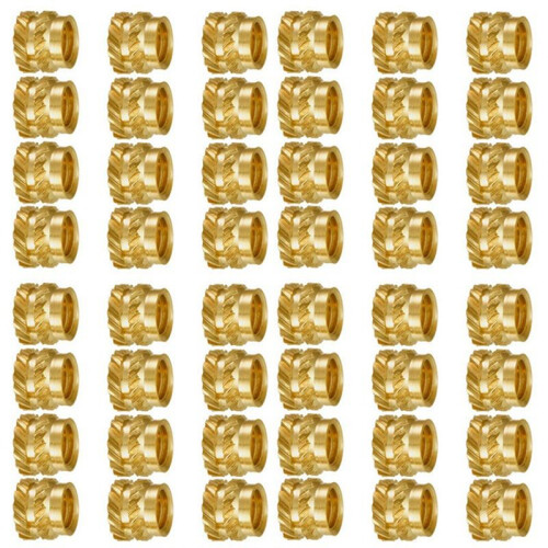 400Pcs M3 Thread Knurled Brass Threaded Heat Set Heat Resistant Insert Embedment Nut,M3X5X4,For 3D Printer Voron 2.4 Etc