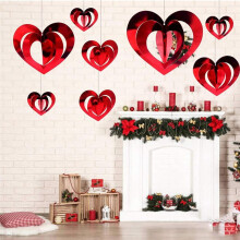 80 PièCes Pendentif D'Amour 3D DéCoration de Mariage Saint Valentin Pendentif Creux DéCoration de la Maison