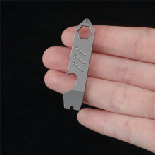 TC4 Titanium Alloy Bottle Opener Graduated Scale Wrench Outdoor Tools Multifunction Camping Gear