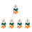 5St Mini Dromenvangers Macramé Wanddecoratie Assorti Kleuren Set 5