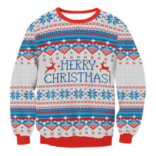 (Style 9,M)Red Ugly Xmas Christmas Sweater Vacation Santa Elf Novelly Women Men Sweatshirt