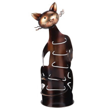 Soporte para Vino de Gato, Soporte para Vino en Forma de Gato, Soporte Decorativo de Metal para Botella de Vino de Gato, Escultura
