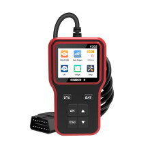 Scanner OBD-II, écran couleur de 2,8 pouces, dimensions 152 87,5 22 mm, noir/rouge