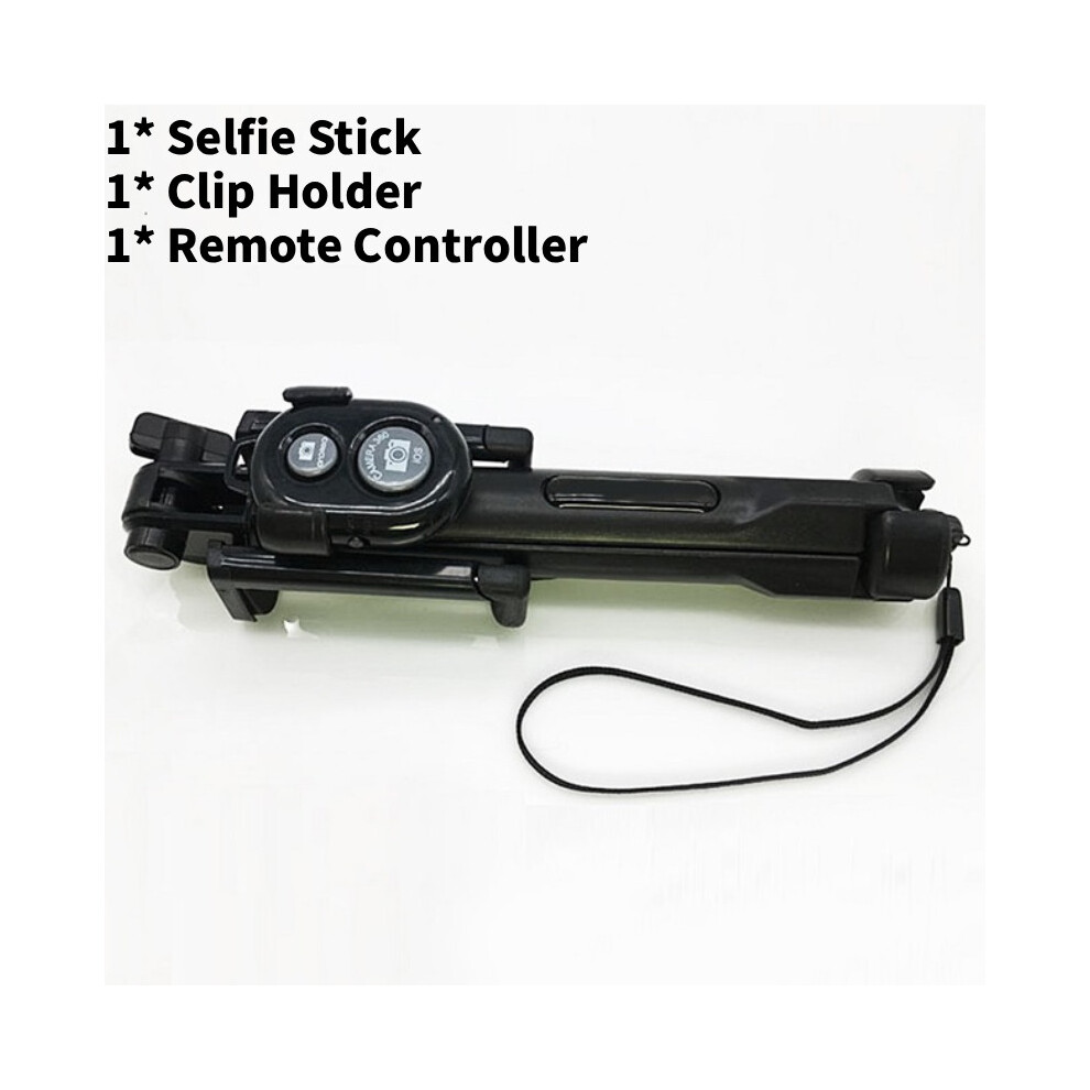 (Black) Extendable Bluetooth Tripod Remote Shutter Selfie Stick For Holder Phone Mobile Black 696587524208